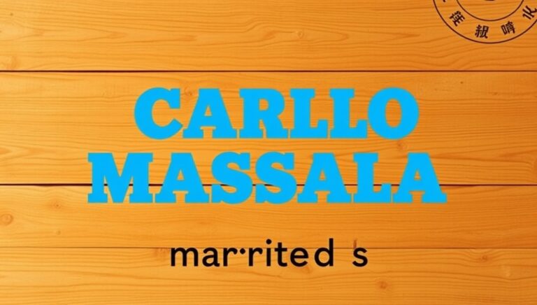 mit wem ist carlo masala verheiratet