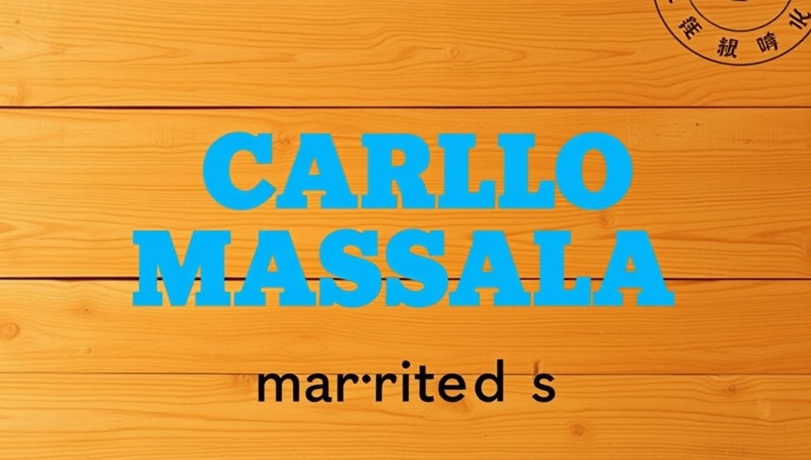 mit wem ist carlo masala verheiratet